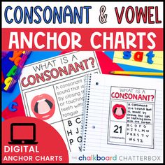 an anchor chart with the text, what is a consonant?