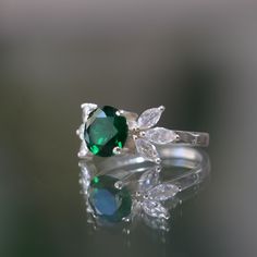 Gorgeous Emerald Jewelry, Mother's Gift Ring, May Birthstone Emerald Jewelry, Antique 8mm Round Cut 1.5CT Emerald Women's  Ring/ Let's not forget that it is handmade. There may be minor differences. I can work the same ring with other natural Gemstones. Please contact us to learn about our Gem stone stocks. If you have any questions, please feel free to contact me, we are happy to help. -->Ring details: - Theme: Daily, Love, Romantic Wedding, Engagement - Comfortable Band - Center Stone : Emeral Emerald Crystal Ring With Center Stone, Cubic Zirconia Crystal Ring For May Birthstone, May Birthstone Crystal Ring With Cubic Zirconia, Round May Birthstone Jewelry For Proposal, May Birthstone Crystal Ring With Accent Stones, Round Jewelry For Proposal In May Birthstone, Green Cubic Zirconia Crystal Ring, Jewelry Antique, Stylish Rings