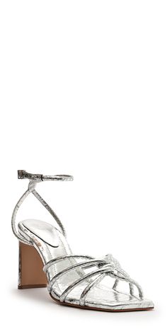 PLEASE NOTE THIS ITEM IS FINAL SALE Expertly crafted from metallic leather, the Rachel Leather Sandal Silver from Schutz boasts a chic strappy design and adjustable buckle closure for the perfect fit. Complete with a demi block heel, these sandals add a touch of elegance to any outfit. Details: Color: Prata (Silver) Leather upper, lining & sole Buckle closure Heel Height: 3.3" / 83mm Vendor Code: S2186300010002 Fits true to size The Rachel, Metallic Leather, Outfit Details, Leather Sandals, Block Heels, Final Sale, Sandals Heels, Womens Sandals, Heel Height