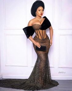 Nigerian Dress, Nigerian Lace Styles Dress, Nigerian Lace Styles, African Lace Styles, Green Evening Dress, Color Block Maxi Dress, Lace Gown Styles, Lace Dress Styles