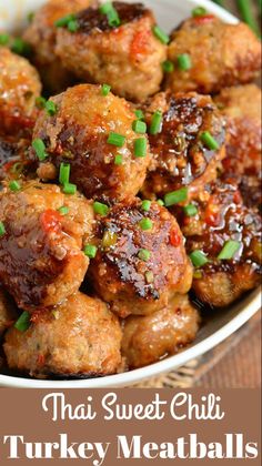 this sweet chili turkey meatballs recipe is so good and easy to make