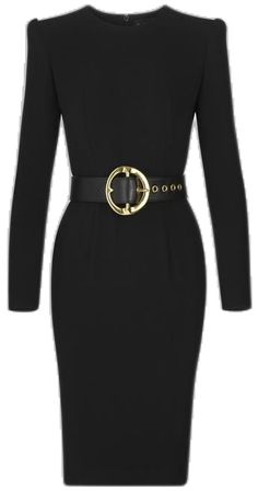 Classic Long Sleeve Bodycon Party Dress, Elegant Party Dress With Belt Detail, Elegant Belted Mini Dress For Evening, Luxury Long Sleeve Mini Dress For Office, Fitted Evening Dress With Belt Detail, Elegant Black Belted Dress For Party, Luxury Fitted Dress With Belt, Fitted Long Sleeve Midi Dress With Belted Cuffs, Fitted Midi Dress With Belt