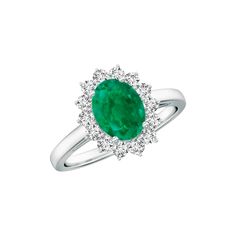 Presenting our oval emerald gemstone, embellished with a timeless diamond halo. This piece, inspired by the classic elegance of Princess Diana, effortlessly merges vintage charm with a modern flair, resulting in an exceptionally classy and sophisticated accessory. Available in 14k white gold and 14k yellow gold 4.75 total carat weight Natural, untreated emerald gemstone Diamond Color: H, Clarity: SI2 Made to order. Lead time is 6-8 weeks. Benefits of Solid 18k Gold Jewelry Most loved for its dur Elegant Emerald Ring With Oval Cabochon, Classic Halo Ring With Brilliant Cut For May Birthstone, Formal Emerald Halo Ring Fine Jewelry, Classic Diamond Halo Ring For May Birthstone, Classic Green Halo Ring With Diamond Accents, Classic White Gold Emerald Ring With Halo Design, Classic Green Diamond Halo Ring, Formal White Gold Emerald Ring With Halo, Classic May Birthstone Halo Diamond Ring