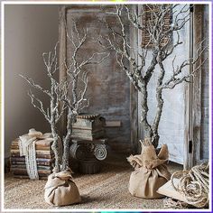 Winter Home Entrance Decor - Yes, Everybody Wants It! Isn't that what you are looking for? Visit now for more tips. Withered Tree, Christmas Composition, Diy Keramik, Tree Branch Decor, Metal Hanging Planters, Deco Nature, Branch Decor, Reggio Emilia, Church Decor