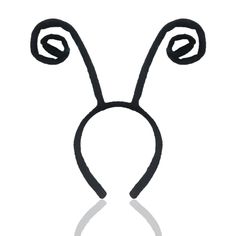 an animal's head with two ears and one eye is drawn in black on a white background