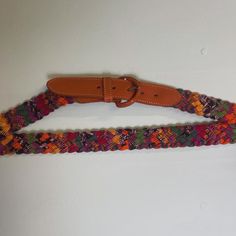 Handmade Woven Unisex Belt with Colorful Mayan Weave and Leather Buckle - SIZE 36 - Listed in Etsy! Multicolor Fabric Belt For Summer, Handmade Multicolor Belt For Festivals, Handmade Multicolor Belts For Festival, Multicolor Bohemian Belt For Festivals, Artisan Embroidered Adjustable Belts, Adjustable Multicolor Bohemian Belts, Adjustable Artisan Embroidered Belt, Adjustable Handmade Multicolor Belt, Leather Woven Belt