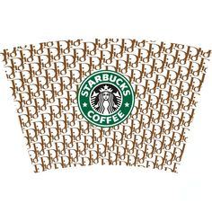 the starbucks logo is made out of letters