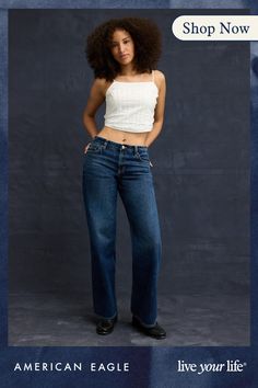 Mid-weight structured denim with just enough stretch for everyday comfort/Holds its shape & won't bag out. Ever./Medium wash Best Jeans For Fupa, Versatile Dark Wash Flare Jeans, Versatile Dark Wash Flare Jeans For Everyday, Versatile Mid-rise Flare Jeans For Everyday, Denim Blue Mid-rise Jeans, High Rise Bottoms For Everyday, High Rise Jeans For Everyday Use, Petite Jeans Curvy, White Jeans Men