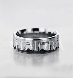 This is a beautiful ring with a retro gamer engraving going around the entire outside of the band.  This ring is available in Silver, Black, Yellow Gold and Rose Gold. Other Widths available upon request: 2mm, 4mm, 6mm, 8mm, 10mm - Made of tungsten carbide - Scratch resistant - Comfort fit - Free domestic shipping, includes free tracking - Expedited shipping options available at checkout - International shipping available for all ring styles - Each ring comes with a black jewelry box and velvet Gamer Wedding Rings, Gamer Wedding, Retro Gamer, Ring Styles, Laser Engraving Machine, Black Tungsten, Hard Metal, Wolfram, Infinity Symbol