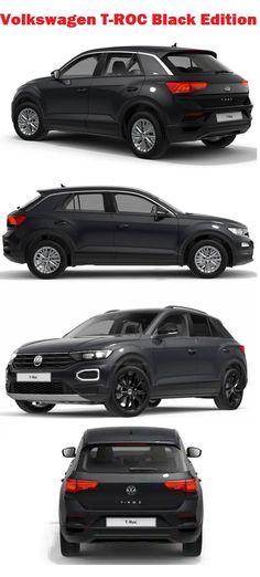 three different cars are shown side by side in black and white, with the words volkswagen tr