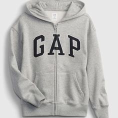 Nwt Gap Arch Logo Hoodie Color: Light Heather Gray Size Large Fit & Sizing Straight Silhouette With A Relaxed Fit. Hits At The Hip. Marco Is 62/188cm With A 31/79cm Waist And 33/84cm Inseam Wearing A Regular Gap Size M. Product Details Soft Knit Hoodie. Hooded Neckline With Drawcords. Long Sleeves. Zipper-Front Closure. Gap Arch Logo Applique At Front. Fabric & Care Polyester 23%, Cotton 77% 77% Cotton, 23% Polyester Machine Wash. Imported. Pet And Smoke Free House Gap Hoodie Zip Up, Gap Hoodies, Hoodie Gap, Gap Outfits, Cute Nike Outfits, Arch Logo, Gap Sweater, Simple Trendy Outfits, Knit Hoodie