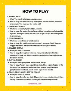 a yellow and white poster with instructions on how to play in the game fortnix