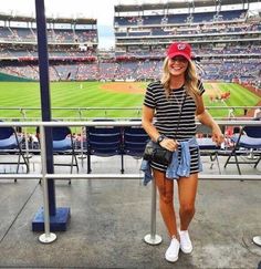 Women Baseball Outfit, Braves Game Outfit, Baseball Jersey Outfit Women, Soccer Game Outfits, Baseball Cap Outfit Spring, Ball Cap Outfit, Baseball Mom Outfits