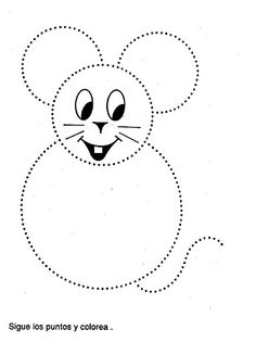 a cartoon mouse made out of dotted paper