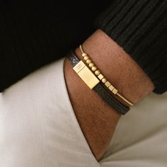 The Grady is a handmade bracelet featuring a slim cowhide leather strap. The design is comfortable, minimalist, straightforward, and stylishly refined.- WIDTH: 8 mm- MATERIAL TYPE: 100% genuine pebbled cowhide leather- CLASP COLOR: Brushed gold- CLASP MATERIAL: 316L stainless steel, 18K gold PVD plated- CLASP TYPE: Magnetic Leather Strap Bracelet, Men S Bracelet, Leather Men Bracelet, Men S Jewelry, Men’s Jewlery Gold, Men Bracelet Gold For Him, Luxury Leather Bracelet For Men For Business, Men’s Bracelets In Gold, Men’s Leather Bracelet