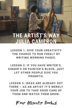 the artist's way julia cameon lesson 1 give your creativity the chance to run freely by writing morning eases