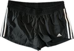 Womens Athletic Shorts, Adidas Fashion, Adidas Shorts, Gym Shorts, Athletic Fashion, Adidas Black, Plastic Waste, Striped Knit, Black Adidas