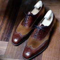 Men's+Handmade+Brown+Leather+Suede+formal+shoes,+Men's+Wing+Tip+Brogue+Lace+Up+Shoes    Brand+Leather+Edges  Running+Size+USA+Size+  Features+Handmade+Hand+Stitched  Material+Leather+Suede  Leather+Sole  Color+Brown  Interior+Soft+Leather+Lining  Pattern+Solid+Dress+Shoes  Product+Line+Made+In+Pa... Brown Brogues, Shoes Stylish, Suede Leather Shoes, High Ankle Boots, Handmade Leather Shoes, Leather And Canvas, Oxford Shoes Men, Handmade Dress, Brogue Shoes