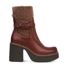 Size: 8 M Size Type: Regular Style: Bootie Width: M Color: Brown Pattern: Solid Occasion: Casual Details: Buckle Accent Boot Height: 7 Heel Type: Block Heel Height: 3.5 Shaft Size: Ankle Toe Type: Round Insole Material: Man Made Lining Material: Man Made Outsole Material: Man Made Upper Material: Leather Care Instructions: Spot Clean Only Shoe Information: New In Box Sku: 540110057 Mpn: B4957l5 - Please Note: - All Images Are Stock Images. Colors May Vary Slightly Winter Calf Leather Moto Boots, Leather Trim Ankle Boots For Fall, Formal Boots With Leather Trim For Fall, Formal Fall Boots With Leather Trim, Formal Leather Trim Boots For Fall, Fall Leather Trim Boots With Round Toe, Fall Boots With Leather Trim And Round Toe, Calf Leather Boots With Leather Trim And Round Toe, Brown Pattern