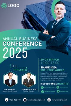 a flyer for an annual business conference