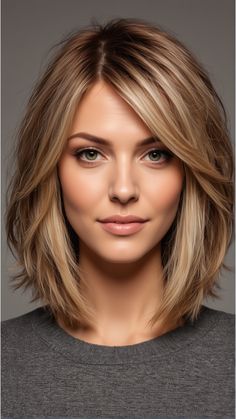 Mom Hairstyles, Medium Hair Cuts, Shoulder Length Hair, 가을 패션, Stylish Hair, Medium Length Hair Cuts