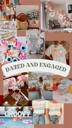 a collage of photos with the words dazed and engaged