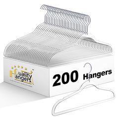 a white hanger with 200 hangers in it