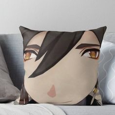 Super soft and durable 100% spun polyester Throw pillow with double-sided print. Cover and filled options. this is just 4 a friend ignore this Bed Case, Throw Bed, Hotel Pillows, Roblox Memes, Stray Dogs Anime, Book Inspiration, Cat Adoption, Funny Anime Pics, Cute Cartoon Wallpapers