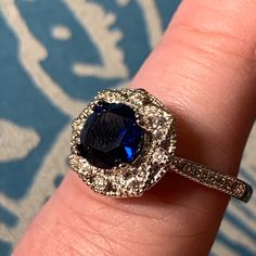 This Gorgeous Genuine Blue Sapphire Ring Has A Charming Floral Setting. Stamped 925 Sterling Silver. Size 8. Nwt. Blue Sapphire Is September Birthstone And This Ring Will Surely Make Her Day! Ring Comes With A Jewelry Cleaning Cloth & Velvet Storage Bag. Shipped In A Gift Box & Gift Wrapping Is Available Upon Request. Feel Free To Make An Offer & Please Check Out My Other Items. Most Reasonable Offers Accepted. I Can Combine Shipping With Other Items. Thanks For Your Interest. Msrp: $109. Box Gift Wrapping, Velvet Storage, Jewelry Cleaning, Blue Sapphire Ring, Blue Wedding Dresses, Future Wedding Plans, September Birthstone, Blue Sapphire Rings, Wedding Plans