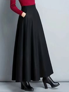 Solid Color High Waist Skirt, Elegant Slant Pockets A-line Ankle Length Skirt For Spring & Summer, Women's Clothing 🎉 Coupon price[Rs.4,194] 👉 item link: https://temu.to/k/efhkdkx8ga5 ⚠️ The discount may vary, please refer to the page display. Skirt Elegant, Rs 4, Long Skirt Outfits, Fashion Top Outfits, Ankle Length Skirt, Rock Outfit, High Waist Skirt, Long Skirts For Women, Spring Skirts