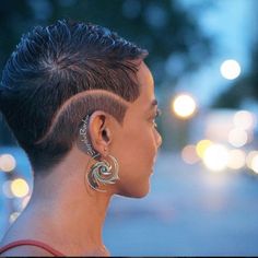 Haircuts With Designs, Short Hair Designs, Shaved Hair Designs, Haircut Designs, Hairstyle Gallery, Short Natural Hair Styles