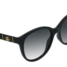 GUCCI GG0631S 001This round Gucci sunglass comes in a black frame with grey gradient lenses.About Gucci:Gucci, established in Florence in 1921, has firmly established itself as a leading luxury fashion brand on a global scale. With a history spanning nearly a century, Gucci continually pushes the boundaries of luxury fashion, propelled by its contemporary vision. This unique perspective has catapulted the brand into the ranks of the most influential fashion houses in the world, celebrated for it Luxury Sunglasses With Uv Protection And Round Frame, Luxury Round Frame Sunglasses With Uv Protection, Luxury Black Round Frame Sunglasses, Luxury Round Tinted Sunglasses, Luxury Round Sunglasses With Gradient Lenses, Black Round Sunglasses With Gradient Lenses, Gucci Classic Cat Eye Sunglasses With Uv Protection, Classic Gucci Cat Eye Sunglasses With Uv Protection, Elegant Black Round Sunglasses