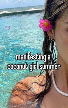 ☆not my picture☆ How To Be A Coconut Girl, Surfer Girl Aesthetic, Coconut Girl Summer, Coconut Beach, Coconuts Beach, Dream Summer, Beach Stuff, Nice Quotes, Coconut Girl