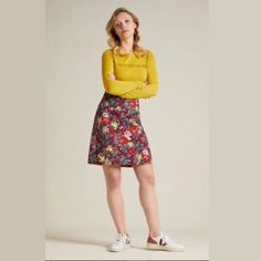 Details: A Line Skirt Wide Waistband Stretch Fabric Jersey Floral Print Size Medium Sold Out On King Louie Organic Cotton 95% Organic Cotton Floral Pattern Perfect For Summer & Fall! #Floral #Spring #Summer #Miniskirt #Midiskirt #Designerskirt Yellow Stretch Skirt For Fall, Stretch Yellow Skirt For Fall, Casual Multicolor Floral Print Skort, Red Floral Print Skirt For Fall, Casual Yellow Mini Skirt For Fall, Casual Yellow Skirt For Fall, Casual Yellow Flared Mini Skirt, Casual Red Floral Print Mini Skirt, Casual Yellow Floral Print Mini Skirt