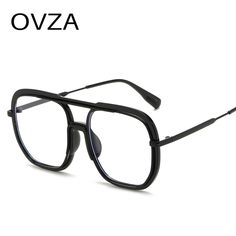 OVZA Fashion Oversized Eyeglasses Frame Women Anti Radiation Glasses Men Square Big Frame Blue Light Big Glasses Frames, Oversized Eyeglasses, Anti Radiation Glasses, Big Glasses, Clay Crafts For Kids, Fashion Oversized, Frame Blue, Glasses Men, Mens Glasses