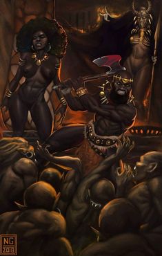 Fantasy Jungle, Black Love Artwork, Witch Queen, Black God, Harley Quinn Comic, Afrocentric Art, Arte Cyberpunk, Black Characters, Black Anime Characters