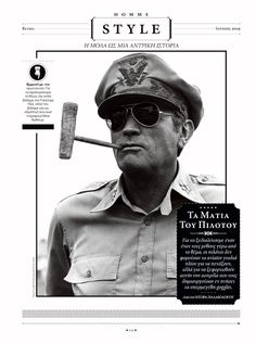 the front page of a magazine with an image of a man wearing sunglasses and a hat