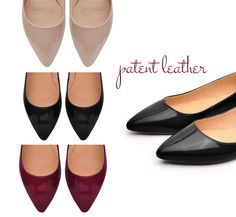 Paris - classic and elegant flat shoes made of high-quality patent leather. The insole made of a soft calfskin ensures comfort of use. The shoes characterized by their simple and subtle design. Stylish sole on a small heel is lightweight and flexible. Minimalist form in a fashionable shades is a universal base for many outfits both casual and smart. Delicately pointed toes optically slim the feet. Available colors: cappuccino, black, burgundy Sizes UK, EU, US and feet dimensions in centimeters a Classic Flat Heel Patent Leather Court Shoes, Formal Patent Leather Flats With Low Heel, Elegant Patent Leather Flats With Round Toe, Formal Patent Leather Flats With Flat Heel, Patent Leather Flats For Formal Occasions, Formal Patent Leather Flats, Formal Patent Leather Flats With Almond Toe, Formal Patent Leather Almond Toe Flats, Elegant Patent Leather Flats With Flat Heel