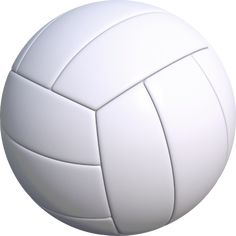 a white volleyball ball is shown on a white background with clipping lines to the side