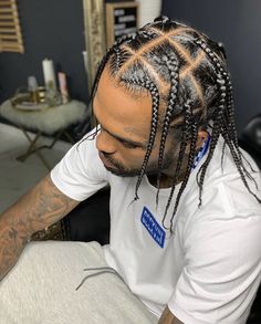 Individual Braids Hairstyles, Box Braids Men, Long Haired Men, Braids With Fade, Male Hairstyles