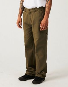 Former Distend Vt Pants. Button Closure. Wide Fit. Slant Hand Pockets. Dual Back Pockets. Woven Label On Back Right Pocket. Dual Utility Pockets. Former Embroidery Detail And Custom Hardware. 100% Cotton. Machine Wash. Imported. Khaki Wide Leg Pants With Button Closure, Relaxed Fit Full-length Pants With Button Closure, Relaxed Fit Cotton Work Pants With Button Closure, Casual Cotton Cargo Pants With Buttons, Spring Utility Bottoms With Buttons, Casual Full Length Buttoned Pants, Casual Full Length Pants With Buttons, Casual Khaki Cargo Pants With Button Closure, Casual Straight Leg Cargo Pants With Buttons