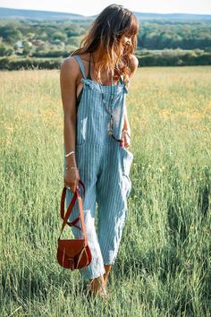 Striped suspender wide-leg jumpsuit – IFAUN Dungarees Outfit, Practical Clothes, Pants Jumpsuit, Cotton Camisole