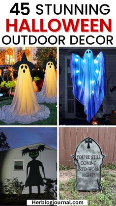 halloween outdoor decorations for front yard Halloween Porch Decorations, Halloween Outdoor, Scary Halloween Decorations, Halloween Porch, Hand Lettering Tutorial