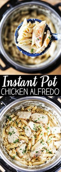 instant pot chicken alfredo is an easy and delicious dinner