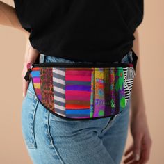 "👝 This lightweight and stylish viva magenta fanny pack is the perfect accessory to keep your essentials close at hand. Whether you're traveling, attending a festival, or simply going for a walk, this fanny pack offers convenience and functionality. The adjustable strap ensures a comfortable fit around your waist, while the bag lies flat against your body for a secure and streamlined look. 👝 Crafted from high-quality polyester, this small waist bag is both durable and easy to clean, making it Multicolor Belt Bag With Removable Pouch For Travel, Multicolor Zipper Pouch Belt Bag For Travel, Multicolor Rectangular Belt Bag With Cell Phone Pocket, Trendy Multicolor Belt Bag For Casual Use, Trendy Multicolor Pouch Belt Bag, Multicolor Belt Bag With Zipper Pocket, Multicolor Belt Bag With Zipper Pocket For Daily Use, Multicolor Adjustable Strap Belt Bag For School, Multicolor Belt Bag With Adjustable Strap For School