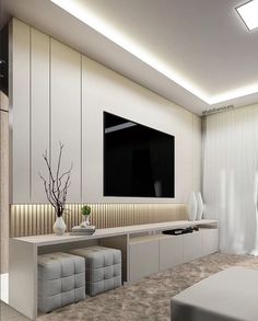 Modern Tv Room, Tv Unit Decor, Modern Tv Wall Units, Tv Cabinet Design, Modern Tv Wall, Tv Room Design, Tv Wall Design, Living Room Design Decor