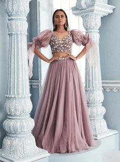 Mahima Mahajan-Lilac Blouse With Organza Lehenga Set-INDIASPOPUP.COM Mahima Mahajan, Saree Bollywood, Indian Outfits Lehenga, Wedding Lehenga Designs, Lehnga Dress, Gaun Fashion, Designer Bridal Lehenga, Prom Dress Evening, Traditional Indian Outfits