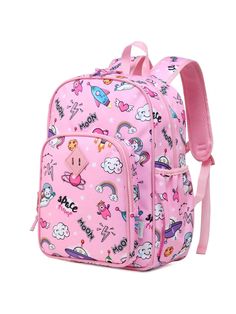 WARNING: CHOKING HAZARD-Small parts, not for children under 3 yrs.Cute Lightweight Water Resistant Preschool Kindergarten Backpack Girls Watermelon Pink Cute   Polyester Animal,Cartoon,Colorblock,All Over Print    Kids Bags & Luggage, size features are:Bust: ,Length: ,Sleeve Length: Pink Backpack For Daycare And Back To School, Cute Pink Backpack For Back To School, Cute Pink Backpack For School Events, Cute Pink School Backpack, Pink Backpack For Back To School, Pink Backpack For School Events, Playful Pink Backpack For Back To School, Casual Backpack For Daycare And Back To School, Pink Backpack For End Of School Year Events