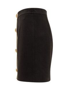 Black mini skirt. Closure on the back with zip. Golden heart details on the front. Slim fit.Composition: Outside:, 63% Viscose, 35% Wool, 2% Elastane Lining:, 83% Acetate, 17% Silk Fitted Office Skirt With Concealed Fastening, Luxury Pencil Skirt For Workwear, Chic Fitted Skirt With Concealed Front Fastening, Luxury Mini Skirt For Workwear, Elegant Office Skirt With Side Zipper, Chic Workwear Skirt With Side Zipper, Workwear Mini Skirt With Side Zipper, Chic Workwear Mini Skirt With Side Zipper, Chic Knee-length Skort For Office