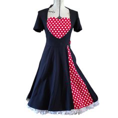 Nwt Rockabilly 50's Pin Up Party Swing Dress Flared Evening A-Line Dress - Adorable Heart Pin Up Dress. Cute Heart Shaped Bodice With Matching Polka Dot Sew In Panel(Not A Sash). Side Invisible Zipper Closure. Petticoat Not Included Approx Measurements (Laying Flat) Length 38.5 Bust 35 Waist 28 Hip 36 See Photos For Approximate Measurements And Fabric Content. Sizing: Picture With Measurements Are Attached To Help With Sizing. All Measurements Shown In The Photos Are Approximate. Please Compare Fitted Dresses For 1950s Retro-themed Events, Fitted 1950s Style Dresses For Retro Events, Fitted Vintage Dress For Retro-themed Events, 1950s Style Fitted Dress For Retro Events, Retro Fitted Dress For Retro-themed Events, 1950s Style Fitted Dress For Retro-themed Events, Fitted Black Dresses For Retro-themed Events, Black 1950s Style Dress For Retro Events, Black Fitted Dress For Retro-themed Events